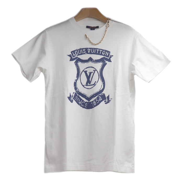LOUIS VUITTON ルイ・ヴィトン シグネチャー ジッパーディテール Tシャツ 半袖Tシャツ ホワイト 1AIANZ M レディース【中古】【美品】
