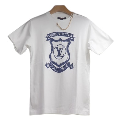 LOUIS VUITTON ルイ・ヴィトン シグネチャー ジッパーディテール Tシャツ 半袖Tシャツ ホワイト 1AIANZ M レディース【中古】【美品】