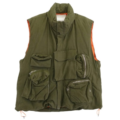 READY MADE レディメイド ベスト 19AW RE-CO-KH-00-00-85 TACTICAL VEST タクティカル マルチポケット ダウンベスト カーキ系 1【中古】