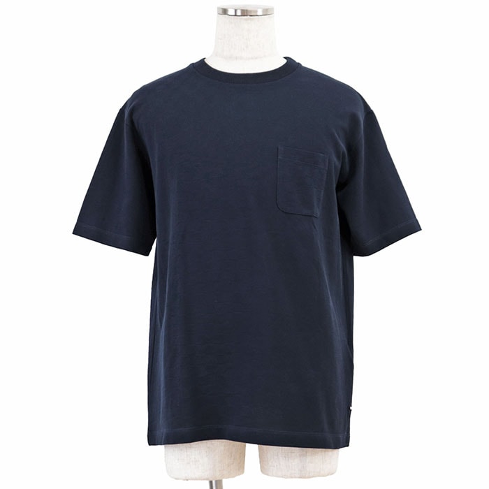 未使用 ルイ・ヴィトン 2022AW ダミエ 鹿の子 ポケット Tシャツ リラックスフィット カットソー メンズ ネイビー L LOUIS VUITTON