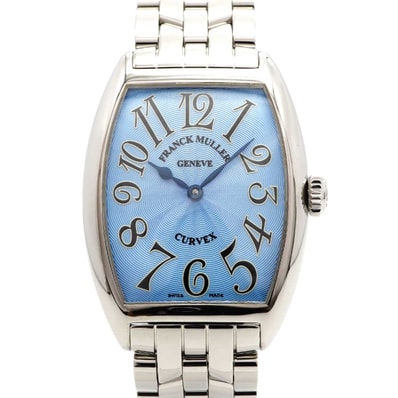 【6wdd0302】フランクミュラー トノーカーベックス 7502QZ 青文字盤【中古】腕時計 メンズ レディース ユニセックス