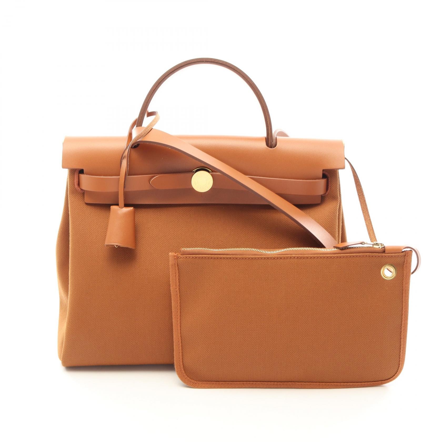 エルメス HERMES エールバッグジップPM フォーヴ 2WAY ハンドバッグ バッグ キャンバス レザー ヴァッシュハンター トワルミリタリー K刻印(2025年製造) レディース ブラウン系 【中古】