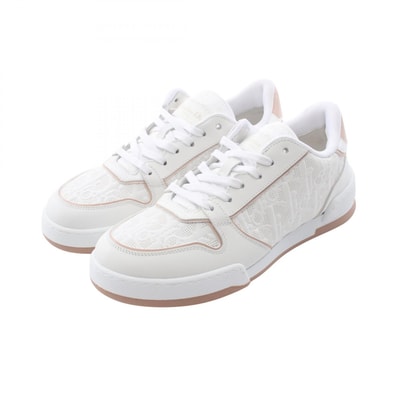ディオール Dior Dior One オブリーク スニーカー 靴 レザー レディース ホワイト系 / ピンク系 【中古】