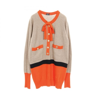 シャネル CHANEL ココマーク ニット 衣料品 トップス カシミヤ レディース ブラウン系 / オレンジ系 / ブラック系 C-TK5914 【中古】