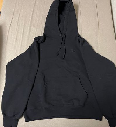 Supreme Small Box Drawcord Hooded Sweatshirt "Black"