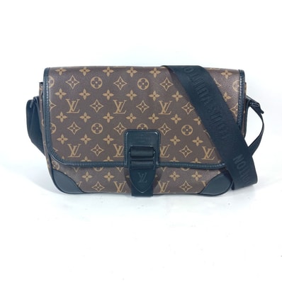 ルイヴィトン LOUIS VUITTON アーチメッセンジャー M46328 モノグラムマカサー 斜め掛け カバン フラップ ショルダーバッグ モノグラムマカサーキャンバス ブラウン