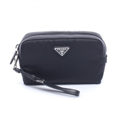 プラダ PRADA Re-Nylon スモール ポーチ バッグ ナイロン レザー レディース ブラック系 1NS021R067F0002 【新品】