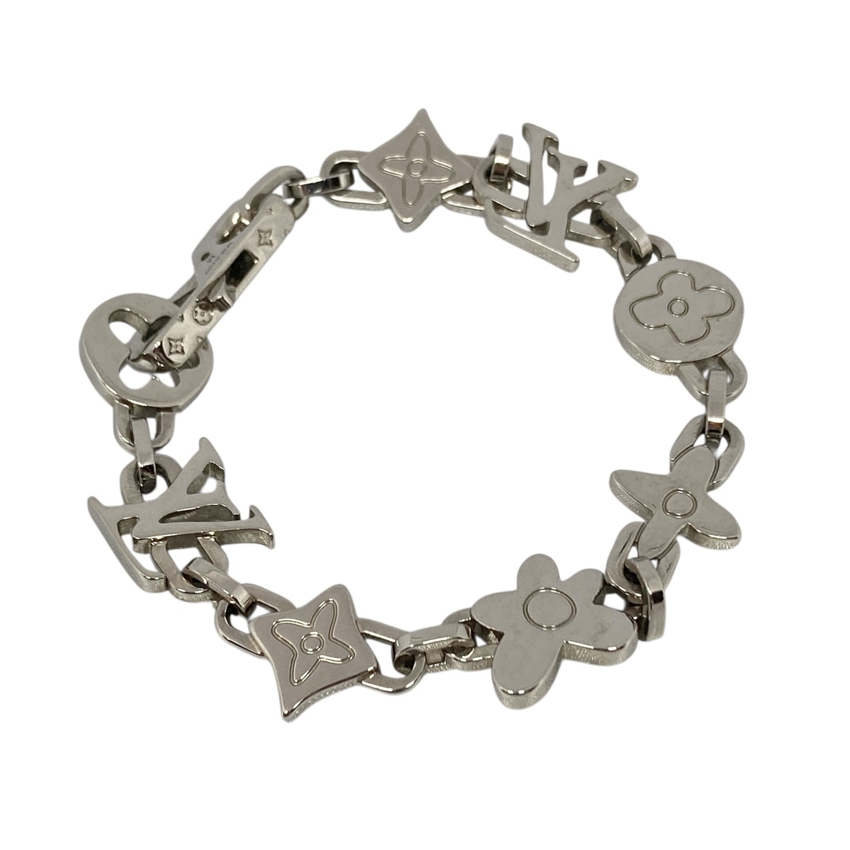 【値下げ】  LOUIS VUITTON ルイ・ヴィトン ブレスレットモノグラムクラギー ブレスレット M1596M シルバー LV ユニセックス【中古】