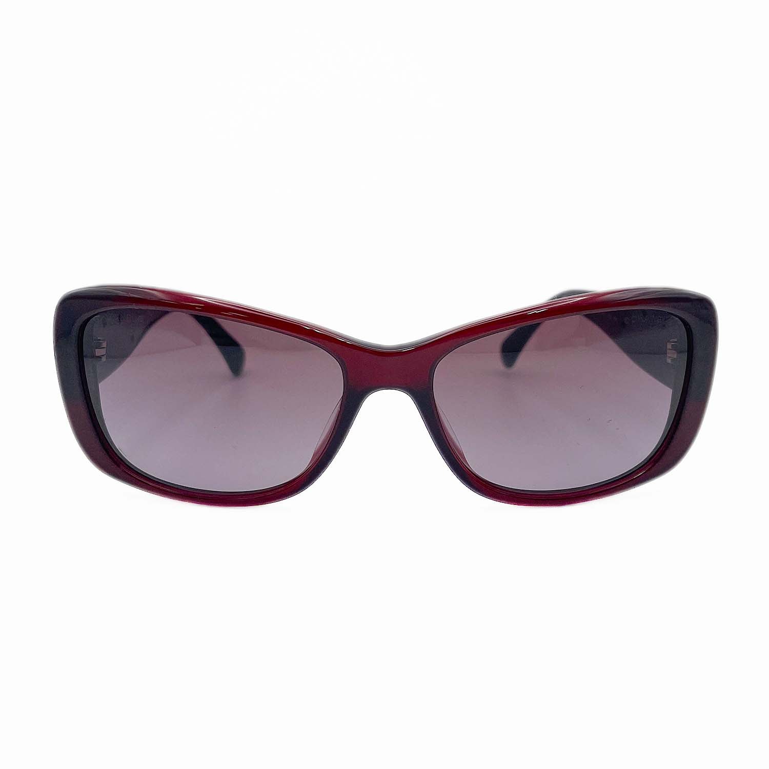 CHANEL シャネル 5186-A カメリア ココマーク サングラス
 アイウェア プラスチック ワインレッド ユニセックス
 【中古】