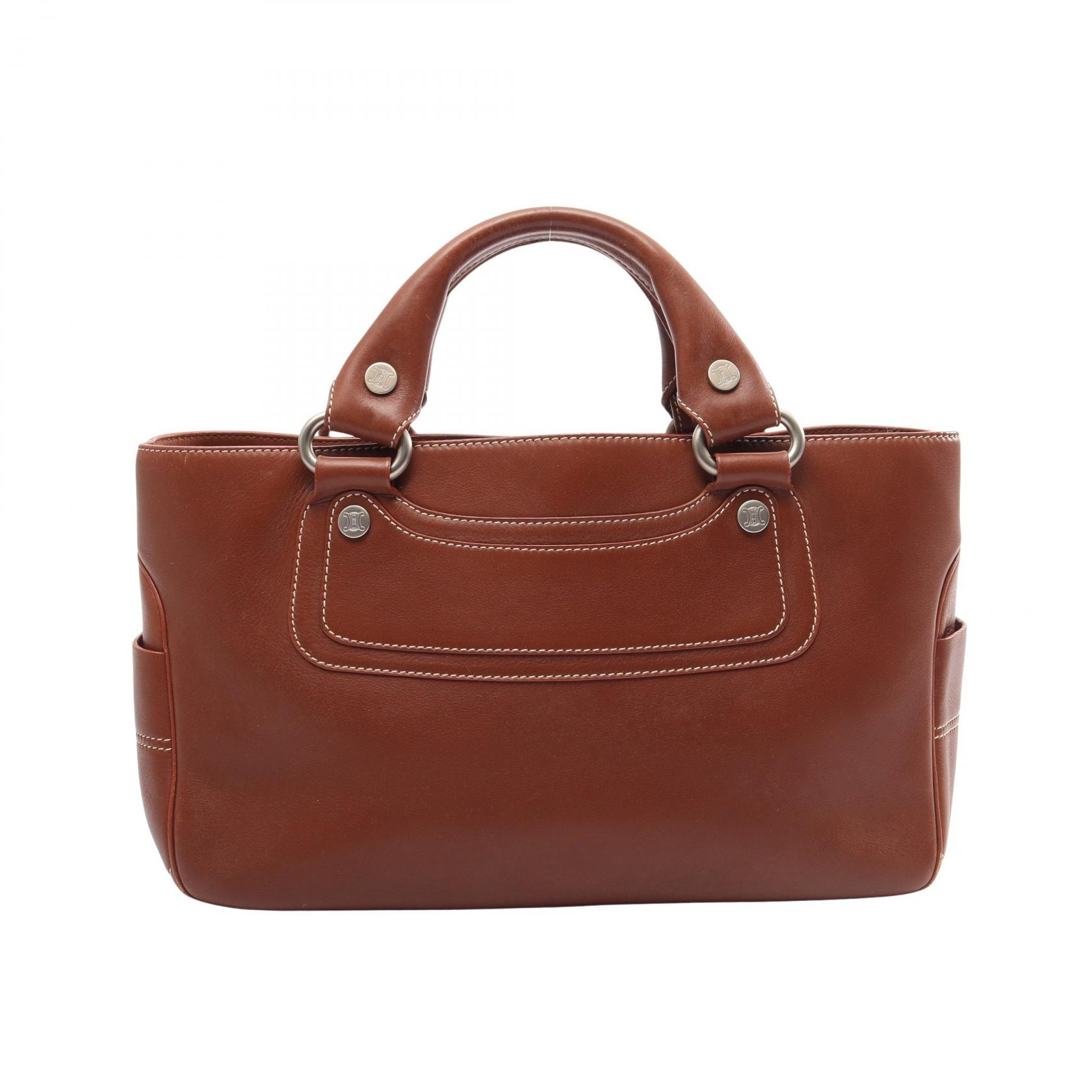 セリーヌ CELINE ブギーバッグ ハンドバッグ バッグ レザー レディース ブラウン系 【中古】