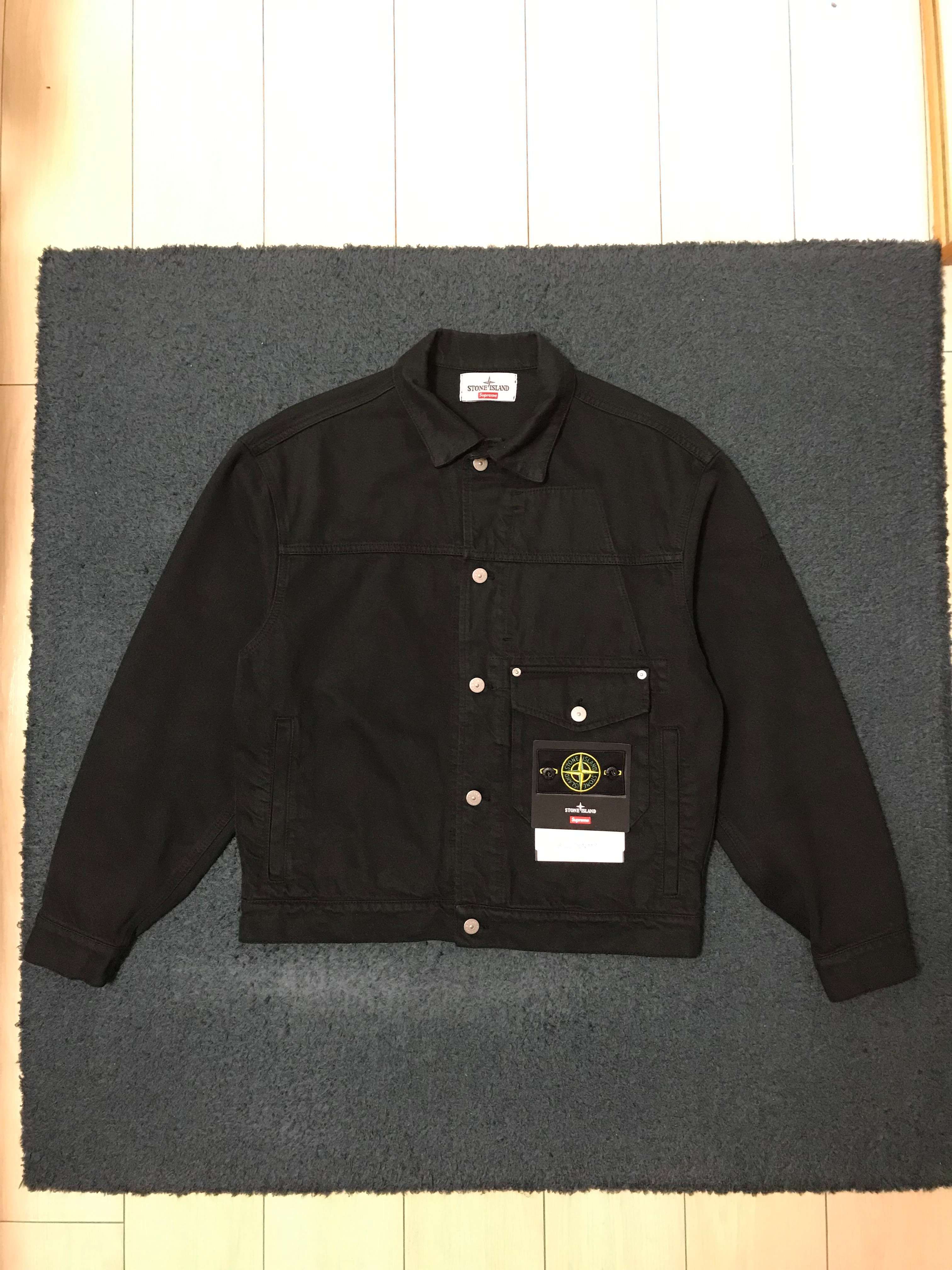 Supreme / Stone Island Denim Trucker Jacket "Black"