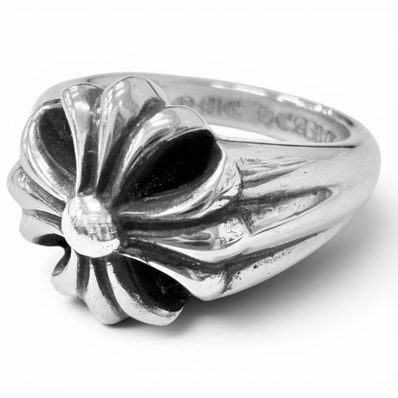 Chrome Hearts Cut Out Ch Plus Ring S "Silver"