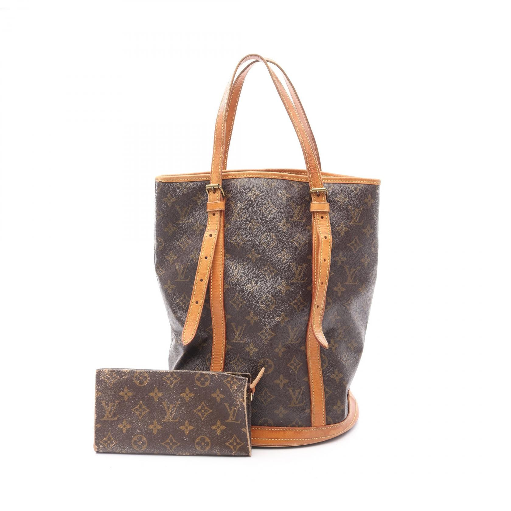 ルイ・ヴィトン LOUIS VUITTON バケットGM ショルダーバッグ バッグ PVCコーティングキャンバス レザー モノグラム レディース ブラウン系 M42236 【中古】