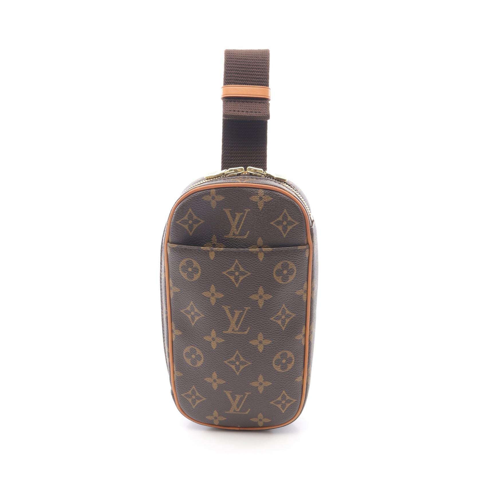 ルイ・ヴィトン LOUIS VUITTON ポシェットガンジュ ウエストバッグ ボディバッグ バッグ PVCコーティングキャンバス レザー モノグラム メンズ レディース ブラウン系 M51870 【中古】