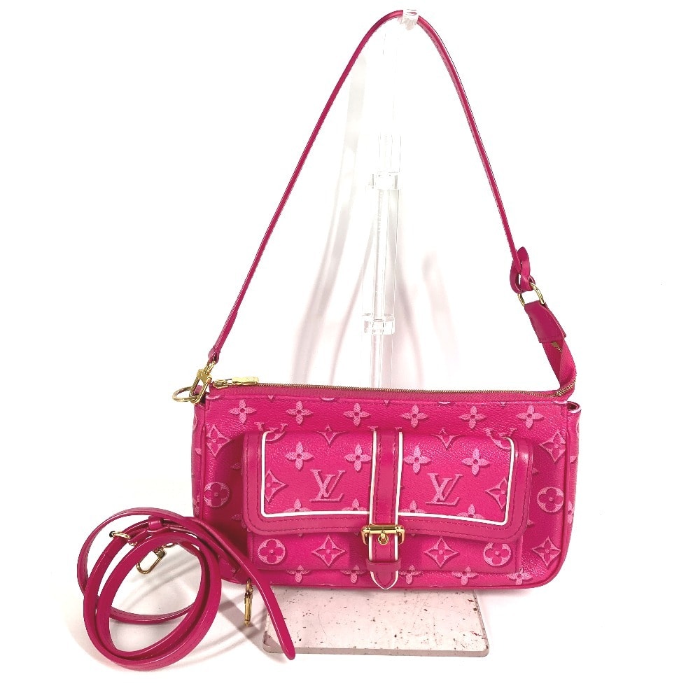 ルイヴィトン LOUIS VUITTON マキシポシェットアクセソワール M46161 モノグラム カバン 2WAYバッグ 斜め掛け ポシェット ハンドバッグ ショルダーバッグ モノグラムキャンバス フューシャ ピンク
