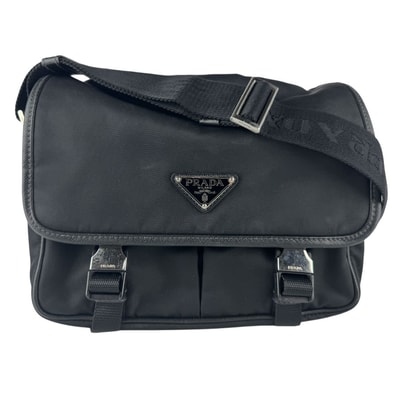 プラダ PRADA ショルダーバッグ ナイロン ブラック ユニセックス 2VD769【中古】 z8478