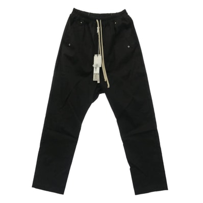 Rick Owens リックオウエンス 25SS RU01E5361-TE HOLLYWOOD期 TE素材 BELA PANTS ドローストリング ベラ パンツ ブラック ブラック系 36【中古】