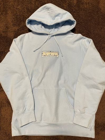 Supreme Bandana Box Logo Hooded Sweatshirt "Blue"