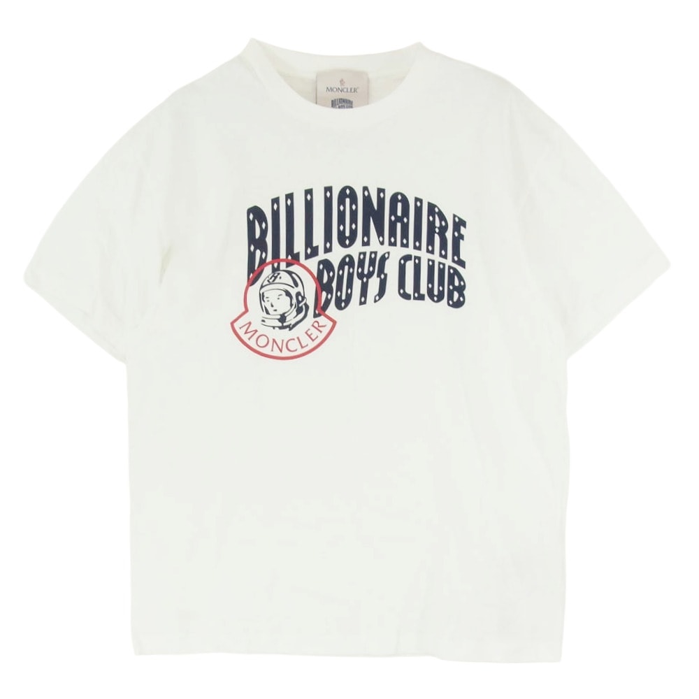 MONCLER モンクレール Billionaire Boys Club 23SS I20968C00001 × BILLIONAIRE BOYS CLUB ビリオネアボーイズクラブ ロゴプリント 半袖 Tシャツ ホワイト系 M【中古】