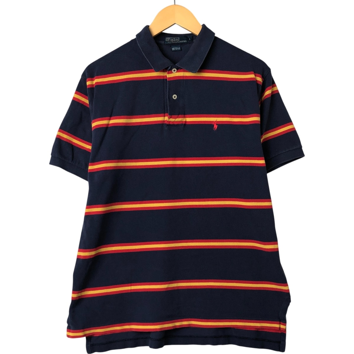 古着 ラルフローレン Ralph Lauren POLO by Ralph Lauren 半袖 ボーダー ポロシャツ メンズL相当/eaa547106