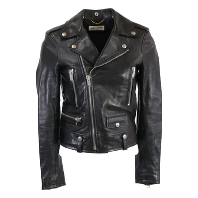 サンローランパリ 【国内正規】397287 ラムスキン ダブルライダースジャケット 34