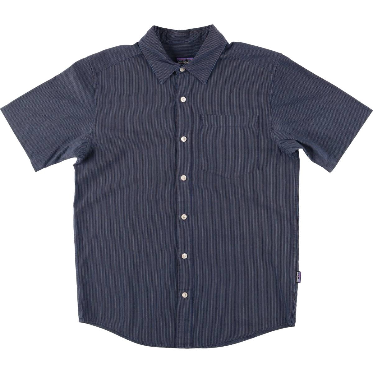 古着 パタゴニア Patagonia ORGANIC COTTON オーガニックコットン 半袖 ストライプシャツ メンズS相当/eaa560863