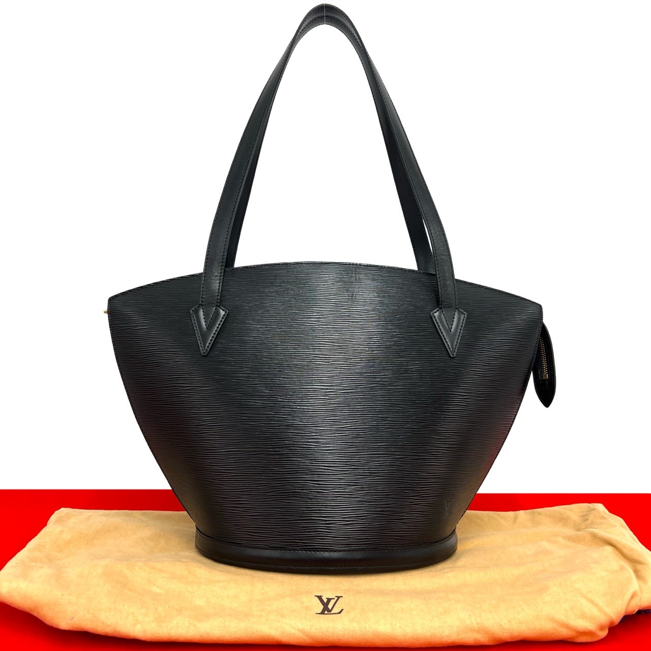 LOUIS VUITTON ルイヴィトン サンジャック ショッピング エピ レザー トートバッグ ブラック
326-7