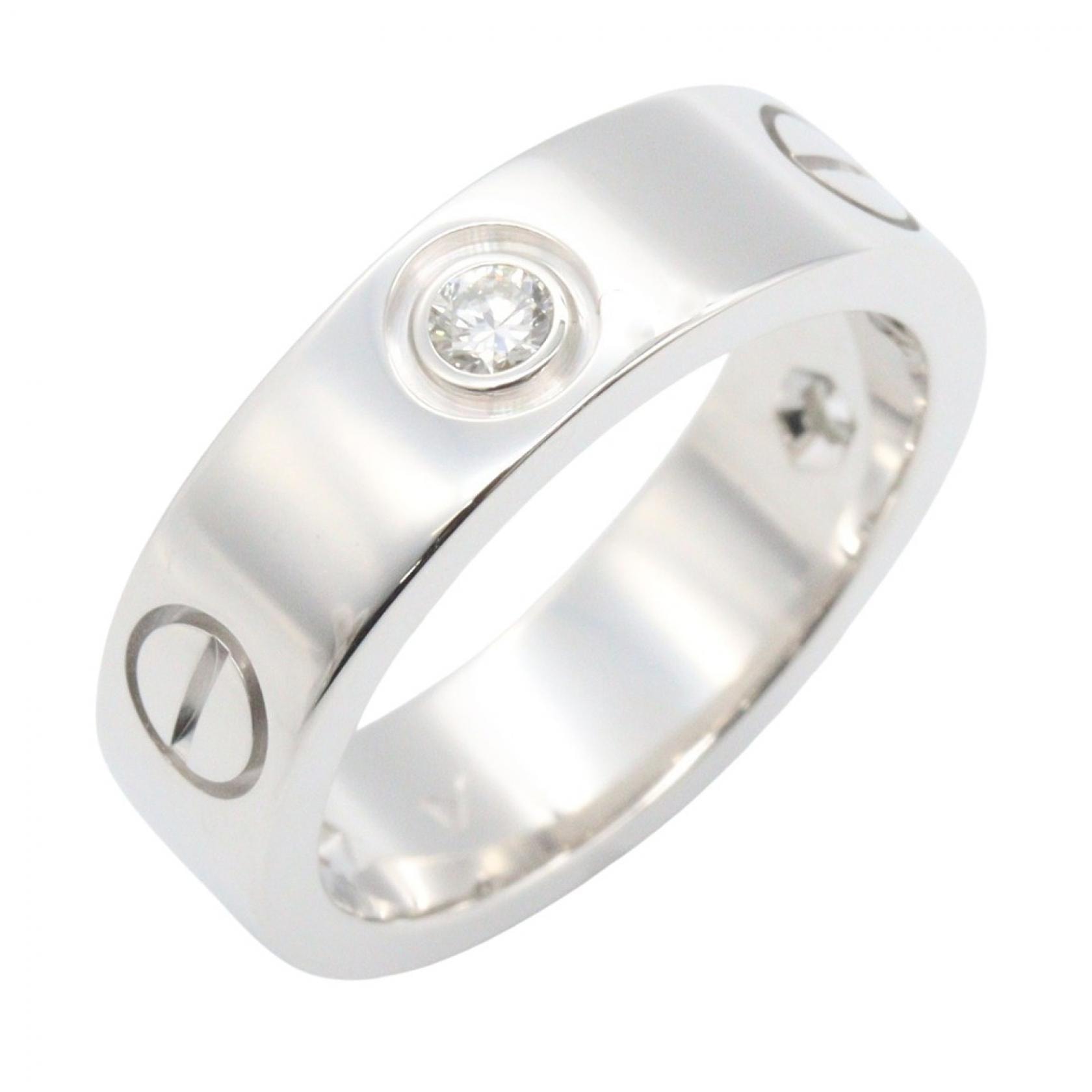 カルティエ CARTIER ラブリング 3PD リング・指輪 ジュエリー K18WG(ホワイトゴールド) ダイヤモンド レディース シルバー系 / クリア系 B4032500 【中古】