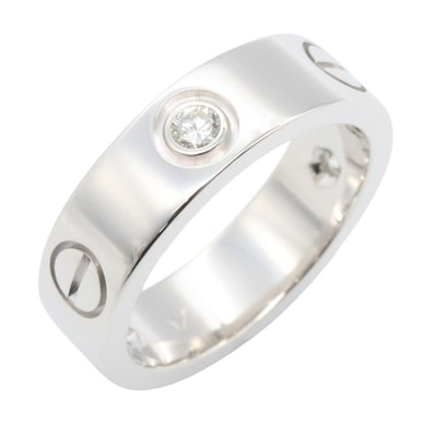 カルティエ CARTIER ラブリング 3PD リング・指輪 ジュエリー K18WG(ホワイトゴールド) ダイヤモンド レディース シルバー系 / クリア系 B4032500 【中古】