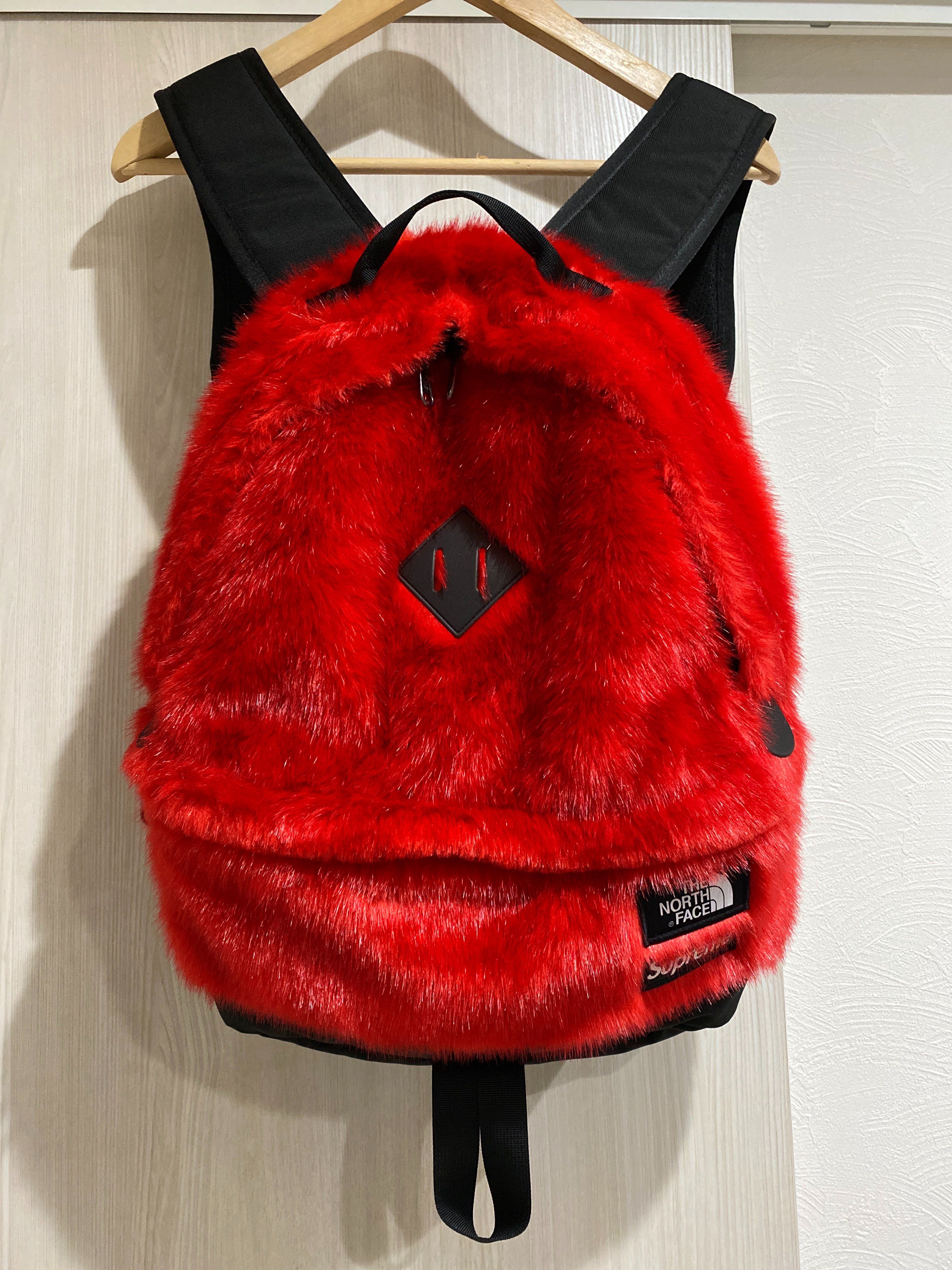 Supreme x The North Face Faux Fur Backpack "Red"