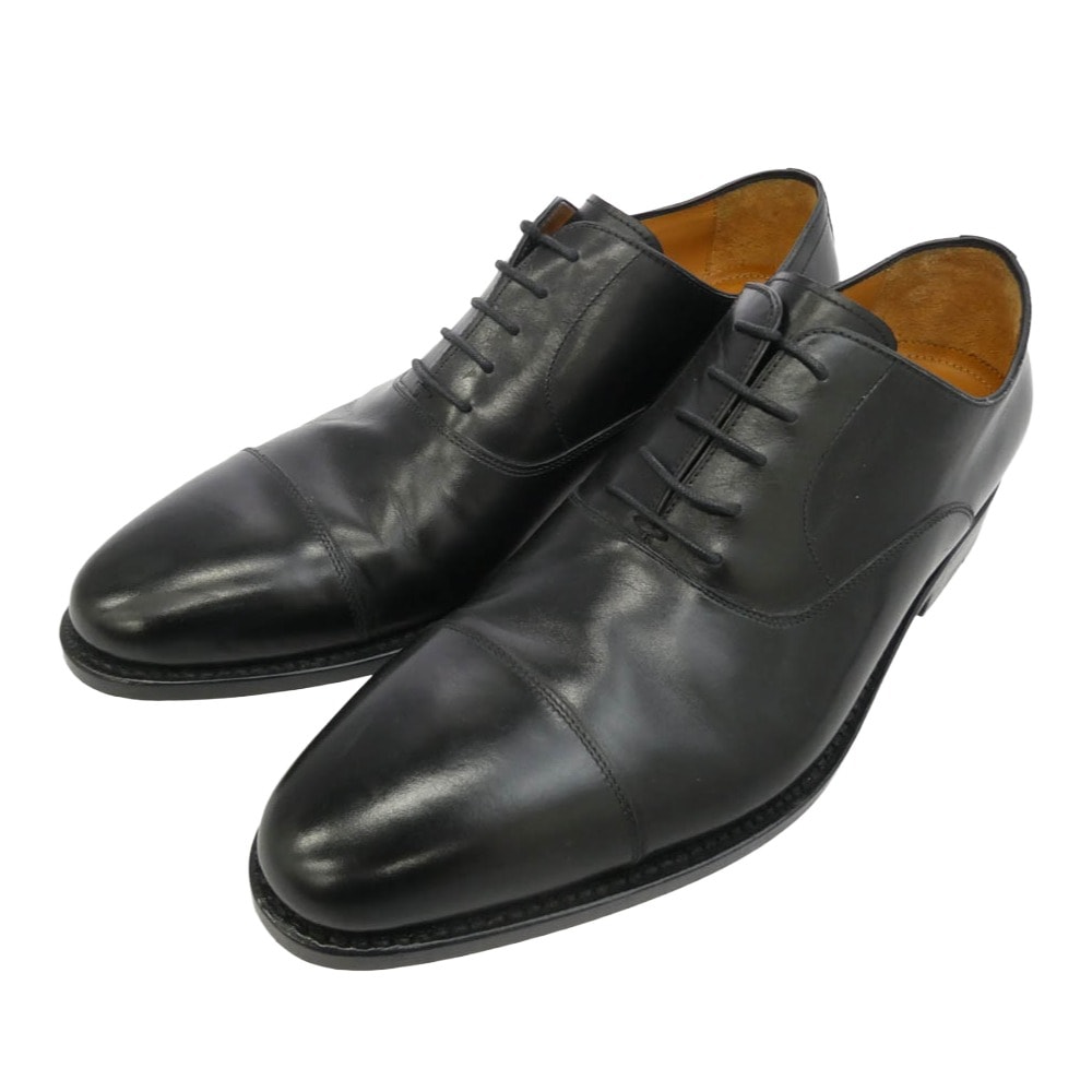 JALAN SRIWIJAYA ジャランスリウァヤ 7912 11120 Fortuna Shoes フォルトゥナ ストレートチップ レースアップ オックスフォード レザー シューズ ブラック系 UK9【美品】【中古】