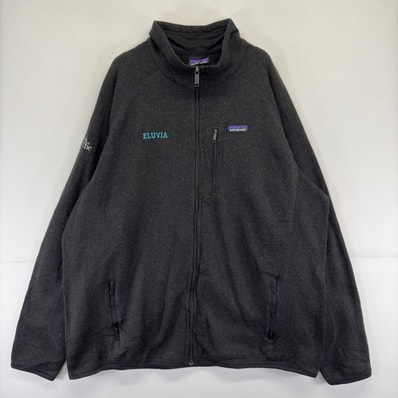 古着 パタゴニア patagonia フリース ジャケット フルジップ 大きいサイズ ベターセーター ワンポイントロゴ 2XL ブラック メンズ