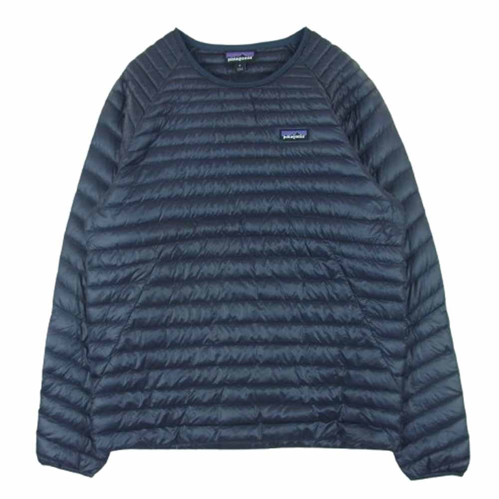 patagonia パタゴニア 85570 UltraAlpine Down Crew ウルトラアルパイン クルーネック ダウン ジャケット プルオーバ― ネイビー系 グレイッシュネイビー系 M【中古】