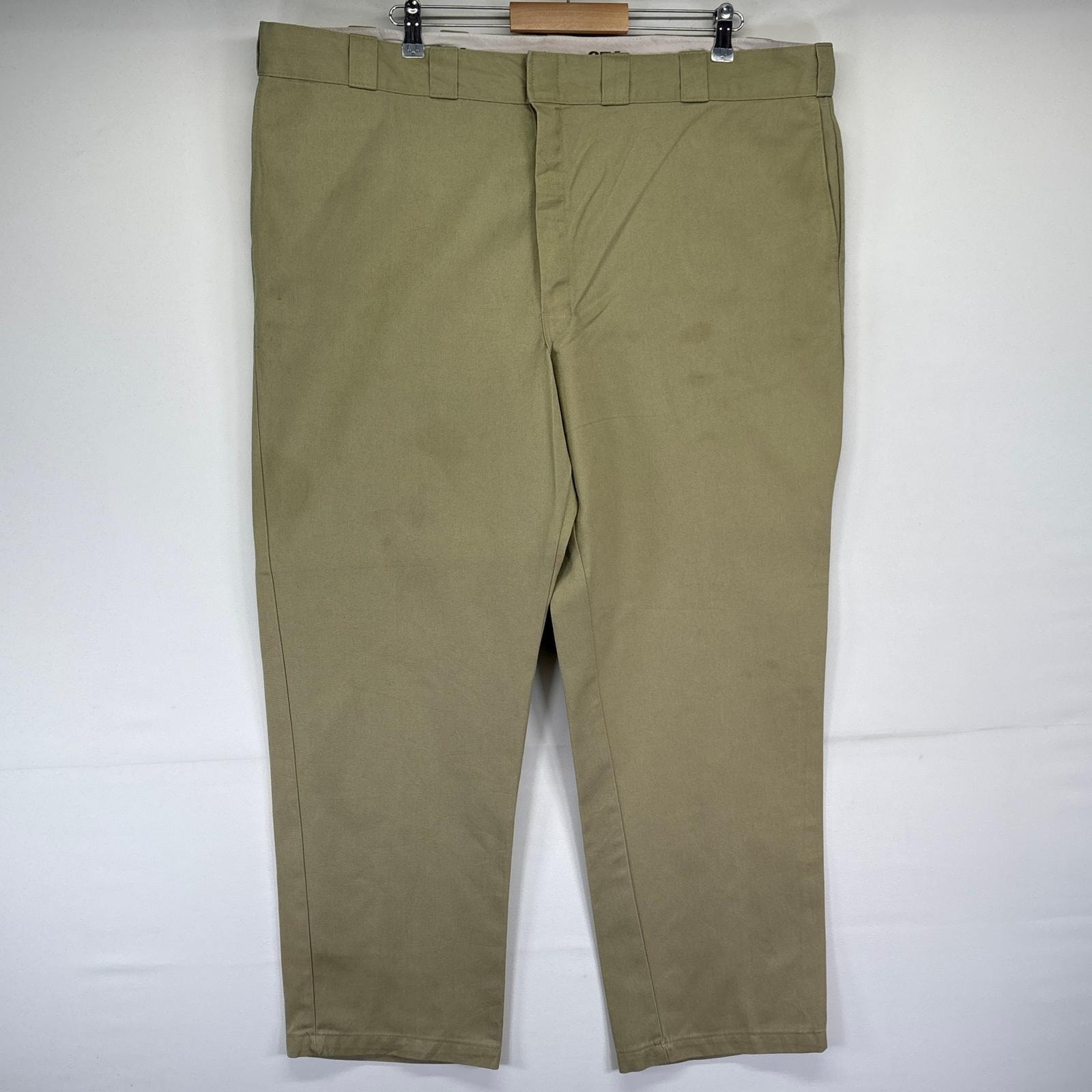 古着 ディッキーズ Dickies ワークパンツ チノパン 874 ワンポイントロゴ 長ズボン 大きいサイズ  ベージュ系 メンズ