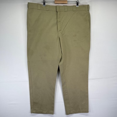 古着 ディッキーズ Dickies ワークパンツ チノパン 874 ワンポイントロゴ 長ズボン 大きいサイズ ベージュ系 メンズ