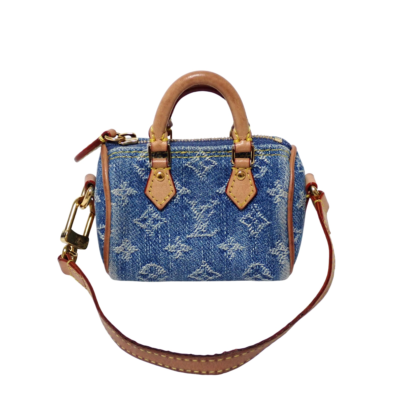 希少 LOUIS VUITTON ルイ・ヴィトン バッグチャーム・ミクロ スピーディー M01701 ブルー レディース チャーム
LV