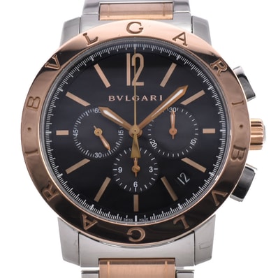 ブルガリ BVLGARI BB41SPGCH ブルガリブルガリ SS/K18PG 自動巻き メンズ 良品 箱付き C#146732