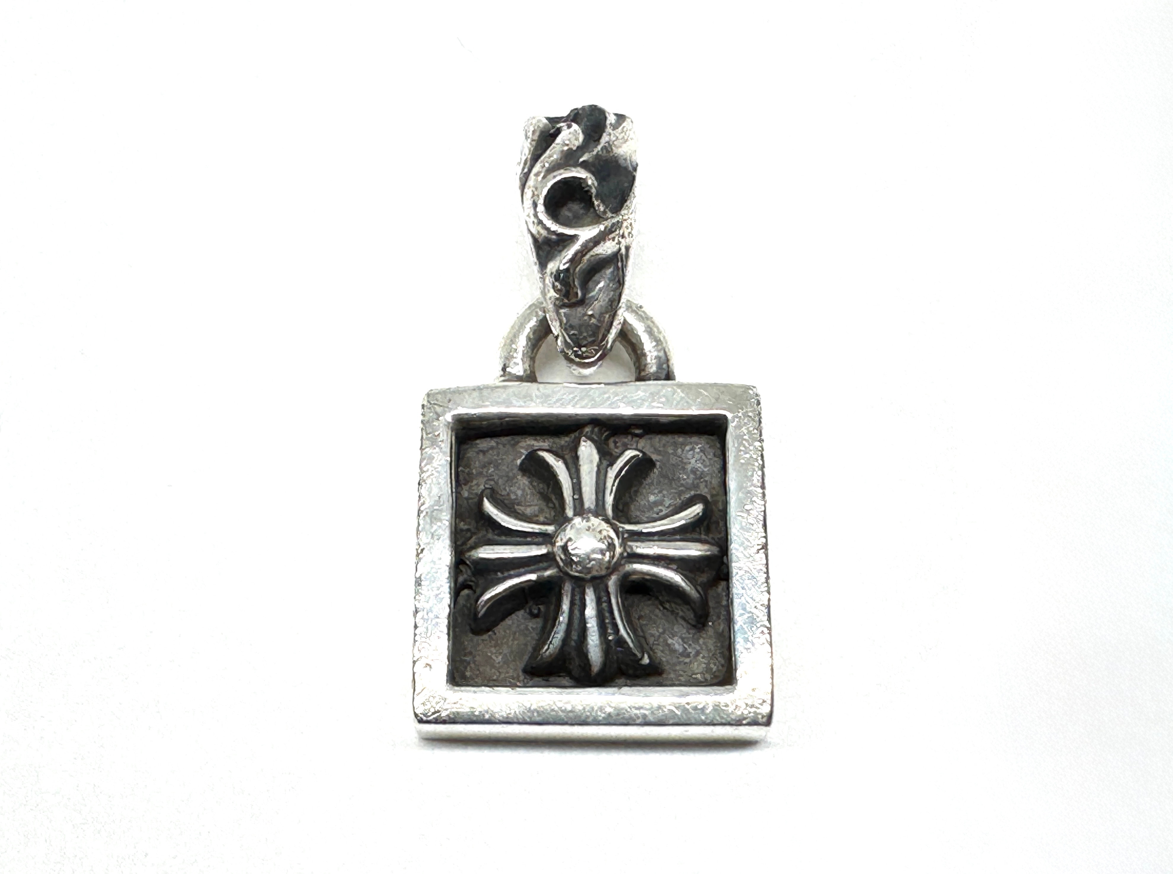 Chrome Hearts Framed CH Plus Charm "Silver"