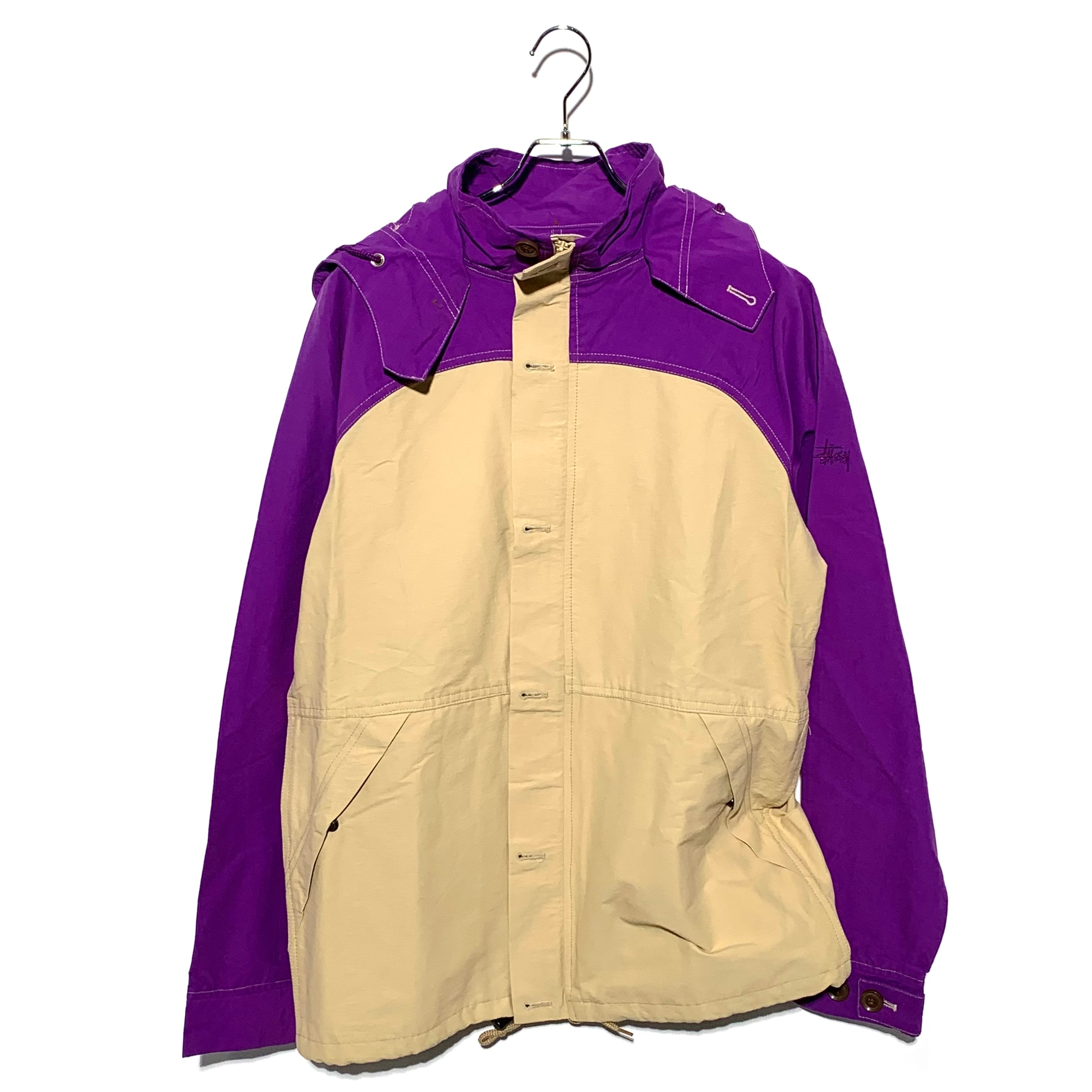 STUSSY Mountain Parka Hooded Jacket Purple/Cream