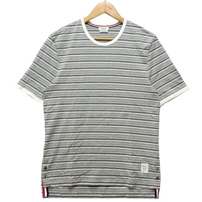 THOM BROWNE トムブラウン 品番 MJS083A ボーダー リンガー 半袖Tシャツ 53690