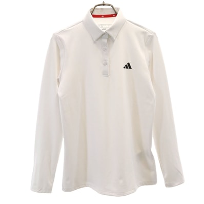 美品 adidas アディダス 長袖 ポロシャツ L ホワイト