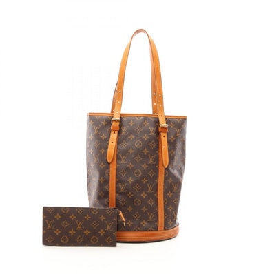 ルイ・ヴィトン LOUIS VUITTON バケットGM ショルダーバッグ バッグ PVCコーティングキャンバス レザー モノグラム レディース ブラウン系 M42236 【中古】