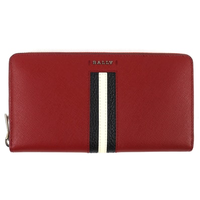 未使用品 バリー 長財布 トレインスポッティング レッド レディース 6219454