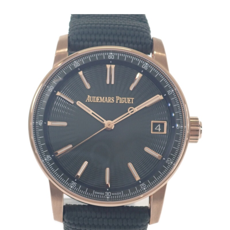 オーデマ・ピゲ AUDEMARS PIGUET CODE 11.59 15210OR.OO.A056KB.01 腕時計 K18ピンクゴールド ゴールド 自動巻き グリーン文字盤 メンズ【中古】【Aランク】