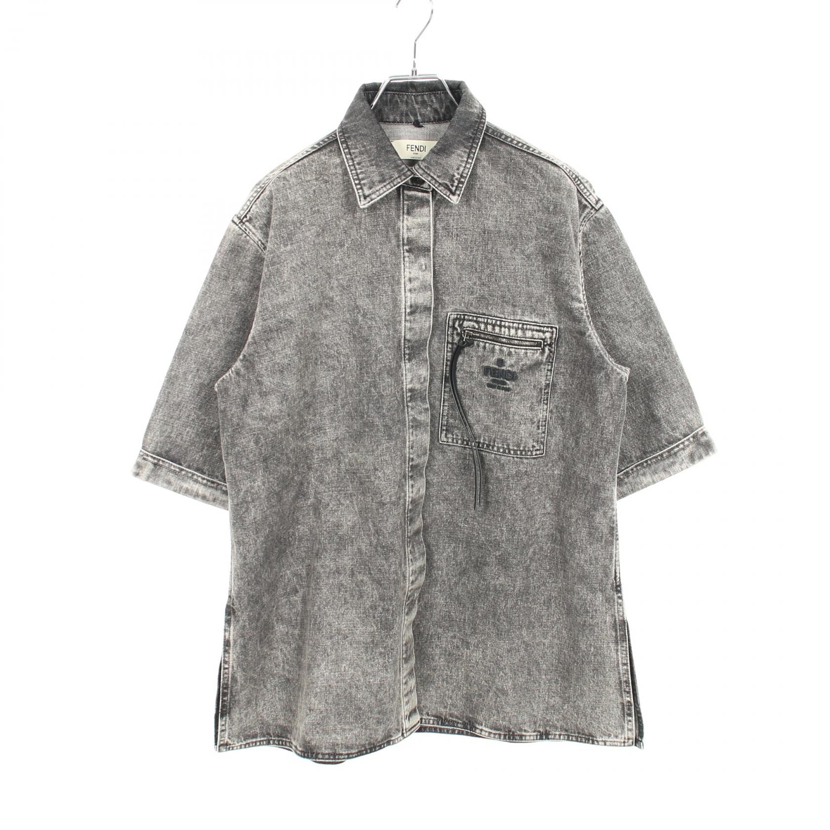 フェンディ FENDI デニムジャケット 衣料品 アウター コットン レディース グレー系 【中古】