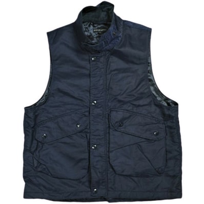 Engineered Garments エンジニアードガーメンツ アメリカ製 Field Vest - Flight Satin Nylon フィールドベスト フライトサテンナイロン S Navy ジレ トップス g25220