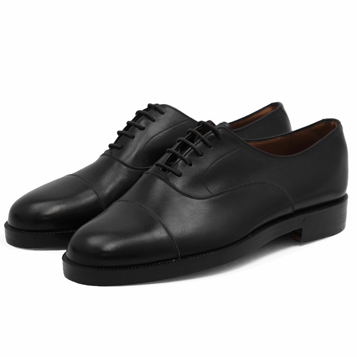 SALE【美品】BALLY バリー オックスフォード レザーシューズ サイズ 5E メンズ 内羽根 ストレートチップ キャップトゥ ソール シューズ 靴 ブラック 黒 デリー製