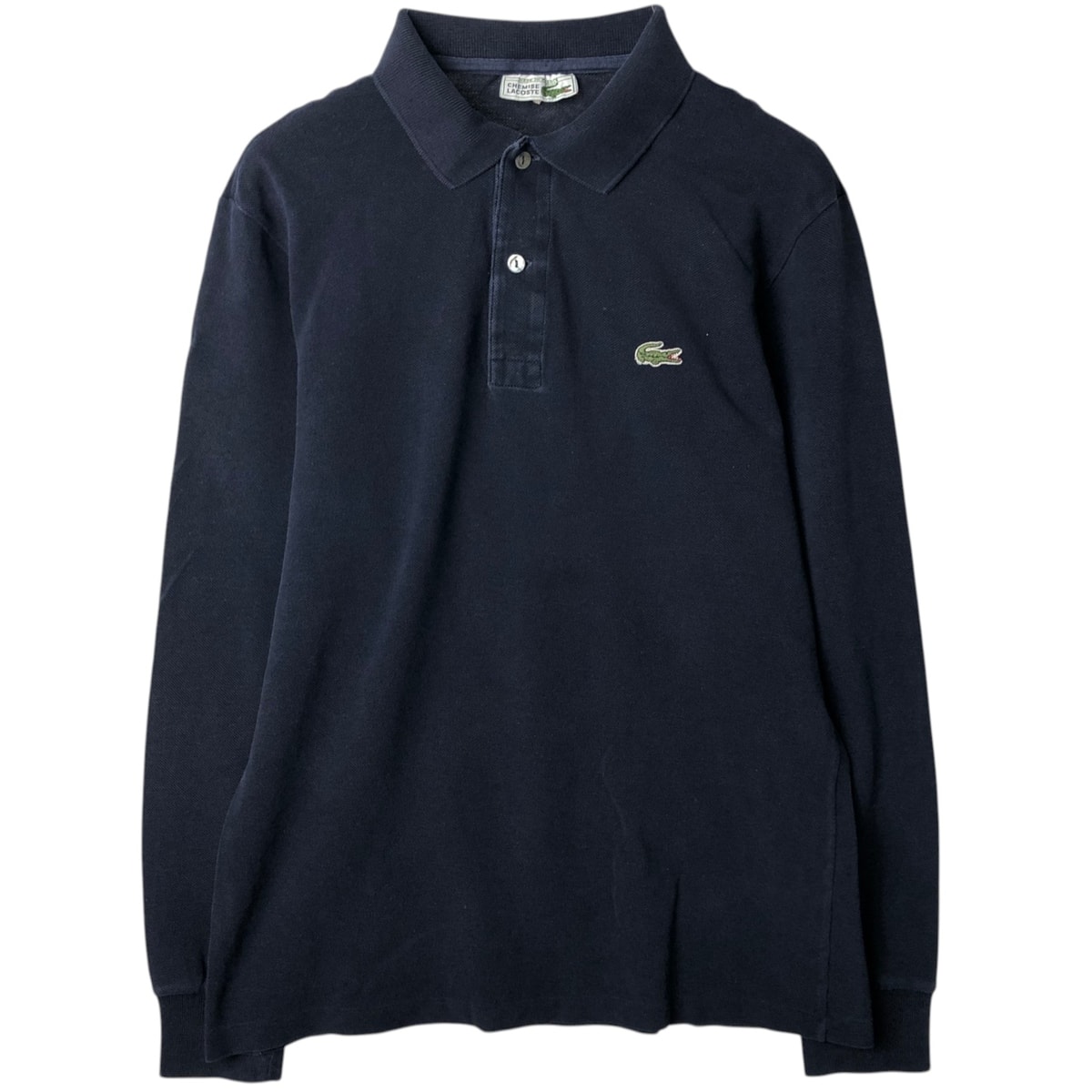 古着 ~80年代 ラコステ LACOSTE CHEMISE フレンチラコステ 長袖 ポロシャツ フランス製 3 メンズS相当 ヴィンテージ/eaa631925