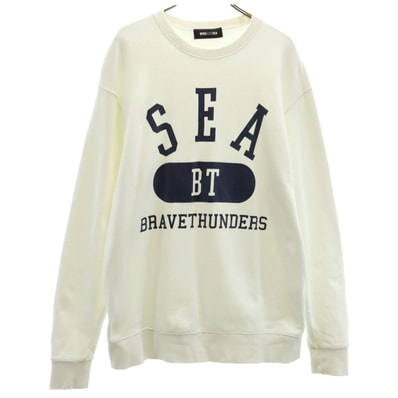 WIND AND SEA ウィンドアンドシー 川崎ブレイブサンダース 長袖 トレーナー L オフホワイト