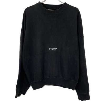 シュタイン ST-040 ブラック OVERSIZED SWEAT プルオーバースウェット S